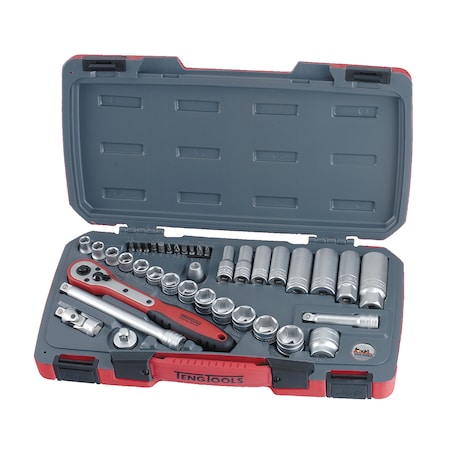 Teng Tools T3839 - 39 Piece 3/8" Drive Regular and Deep Metric So T3839